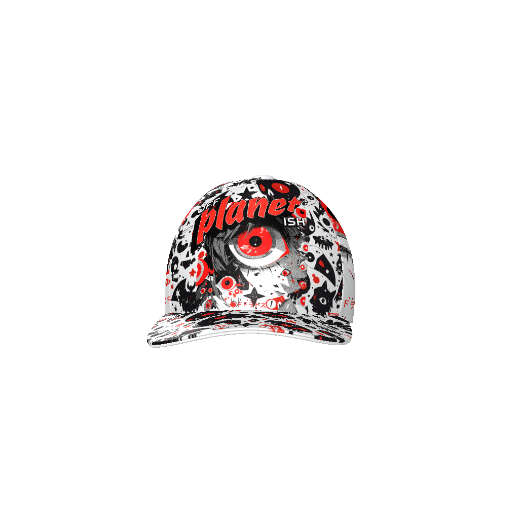 All-Over Print Baseball Cap FROM "THE HOUSE OF OFFPLANETISH" THE ALIEN ART COLLECTION