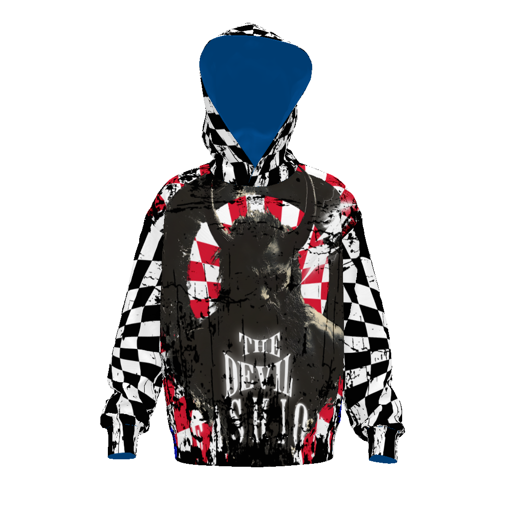 FROM “THE HOUSE OF OFFPLANETISH “ EVIL Streetwear All-Over Print Unisex Drop Shoulder Oversized Hoodie