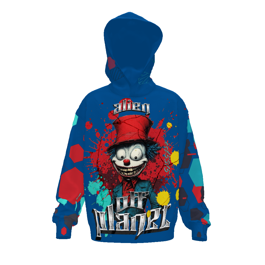 FROM "THE HOUSE OF OFFPLANETISH" THE ALIEN ART COLLECTION Streetwear All-Over Print Unisex Drop Shoulder Oversized Hoodie