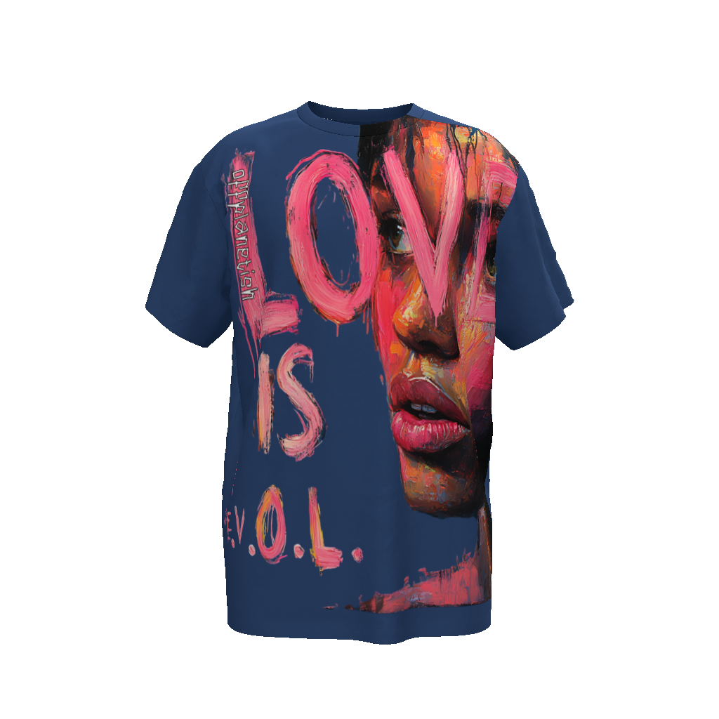 FROM "THE HOUSE OF OFFPLANETISH" THE E.V.O.L. Collection Streetwear All-Over Print Unisex Oversized T-Shirt