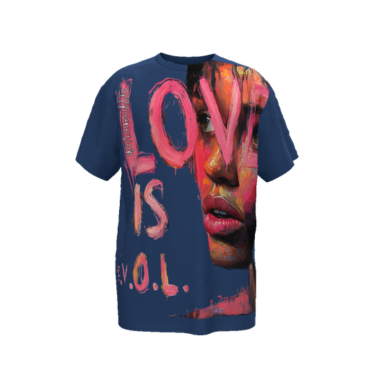 FROM "THE HOUSE OF OFFPLANETISH" THE E.V.O.L. Collection Streetwear All-Over Print Unisex Oversized T-Shirt