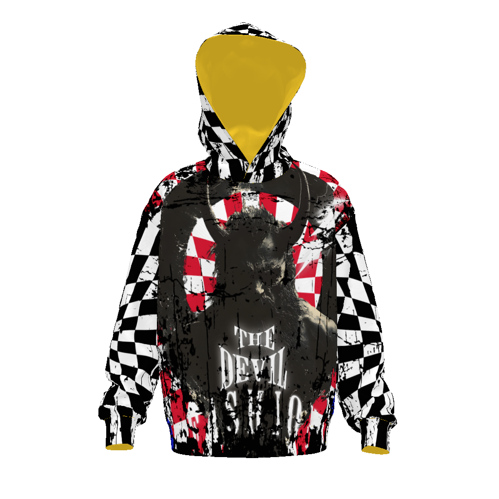 FROM “THE HOUSE OF OFFPLANETISH “ EVIL Streetwear All-Over Print Unisex Drop Shoulder Oversized Hoodie