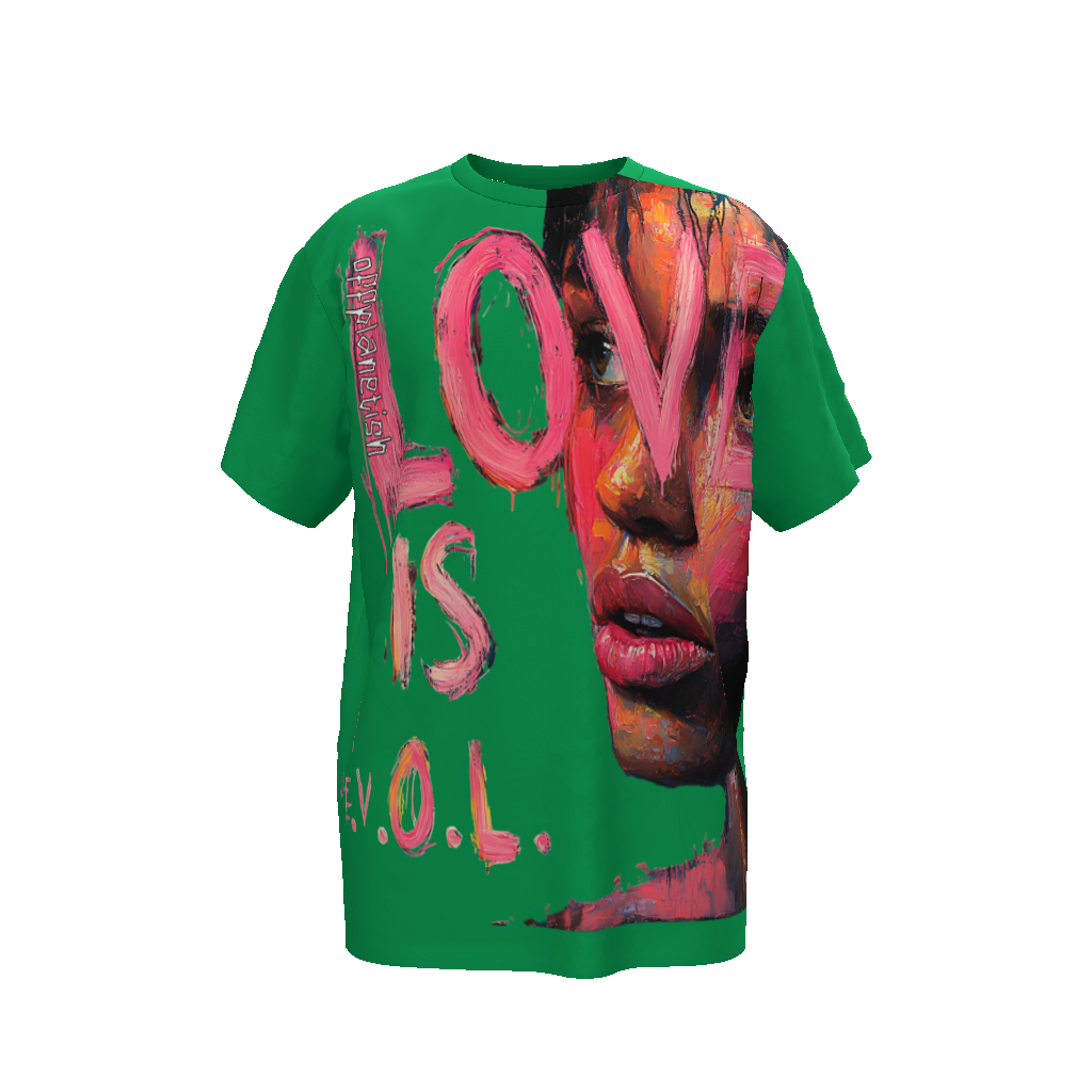 FROM "THE HOUSE OF OFFPLANETISH" THE E.V.O.L. Collection Streetwear All-Over Print Unisex Oversized T-Shirt