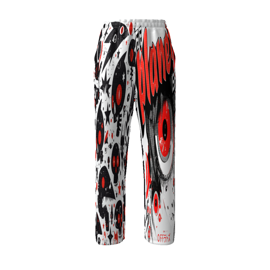 FROM "THE HOUSE OF OFFPLANETISH" THE ALIEN ART COLLECTION All-Over Print Unisex Straight Leg Pants