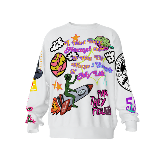 FROM "THE HOUSE OF OFFPLANETISH" FEAR OF OFFPLANET collection Streetwear All-Over Print Unisex Oversized Sweatshirt