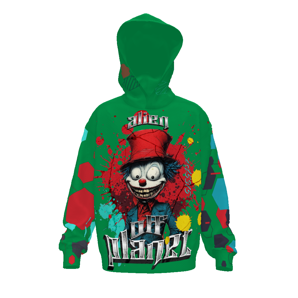 FROM "THE HOUSE OF OFFPLANETISH" THE ALIEN ART COLLECTION Streetwear All-Over Print Unisex Drop Shoulder Oversized Hoodie