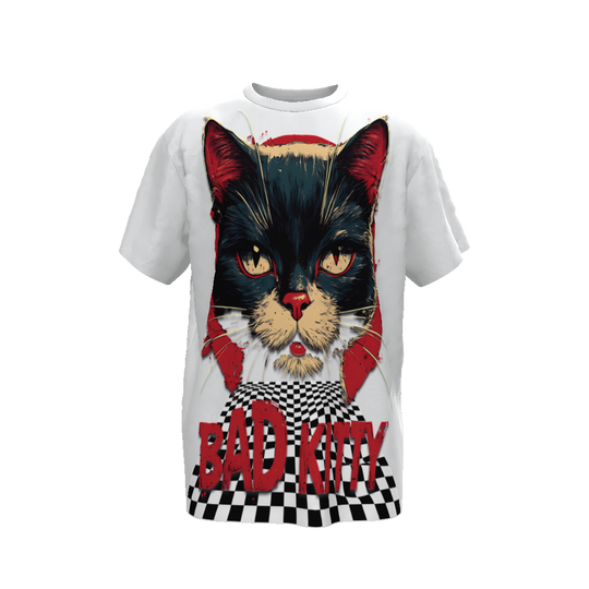 FROM "THE HOUSE OF OFFPLANETISH" BAD KITTY Streetwear  Unisex Oversized T-Shirt