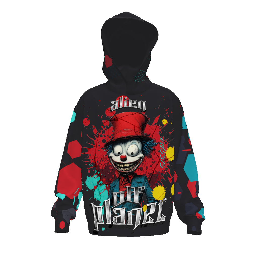 FROM "THE HOUSE OF OFFPLANETISH" THE ALIEN ART COLLECTION Streetwear All-Over Print Unisex Drop Shoulder Oversized Hoodie