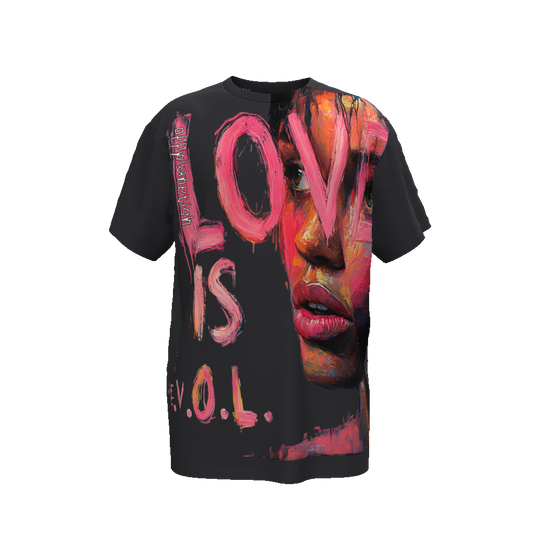 FROM "THE HOUSE OF OFFPLANETISH" THE E.V.O.L. Collection Streetwear All-Over Print Unisex Oversized T-Shirt