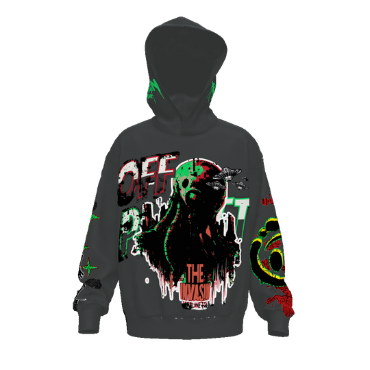 FROM “THE HOUSE OF OFFPLANETISH “ THE INVASION Streetwear All-Over Print Unisex Drop Shoulder Oversized Hoodie