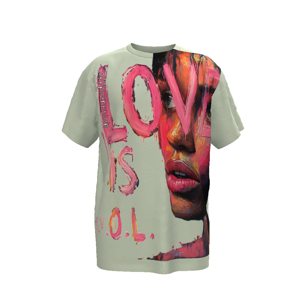 FROM "THE HOUSE OF OFFPLANETISH" THE E.V.O.L. Collection Streetwear All-Over Print Unisex Oversized T-Shirt