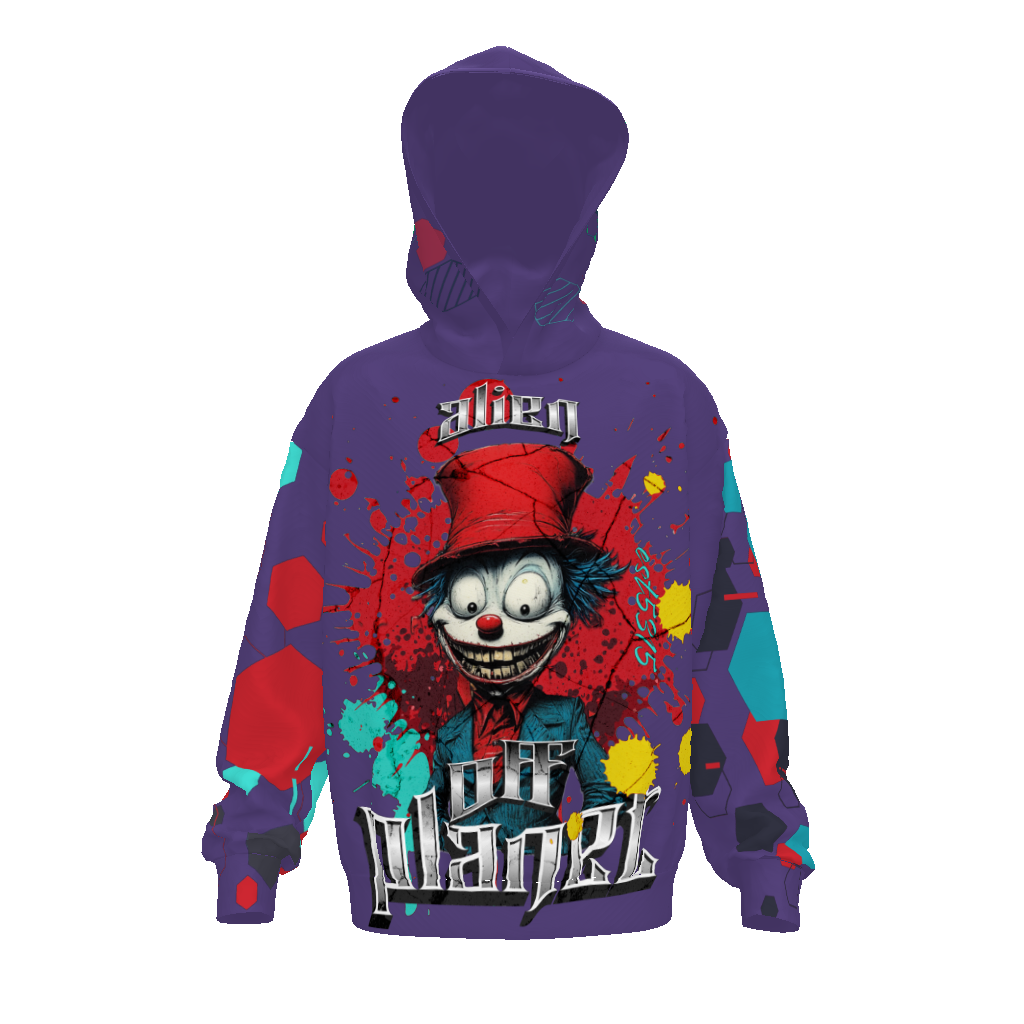 FROM "THE HOUSE OF OFFPLANETISH" THE ALIEN ART COLLECTION Streetwear All-Over Print Unisex Drop Shoulder Oversized Hoodie