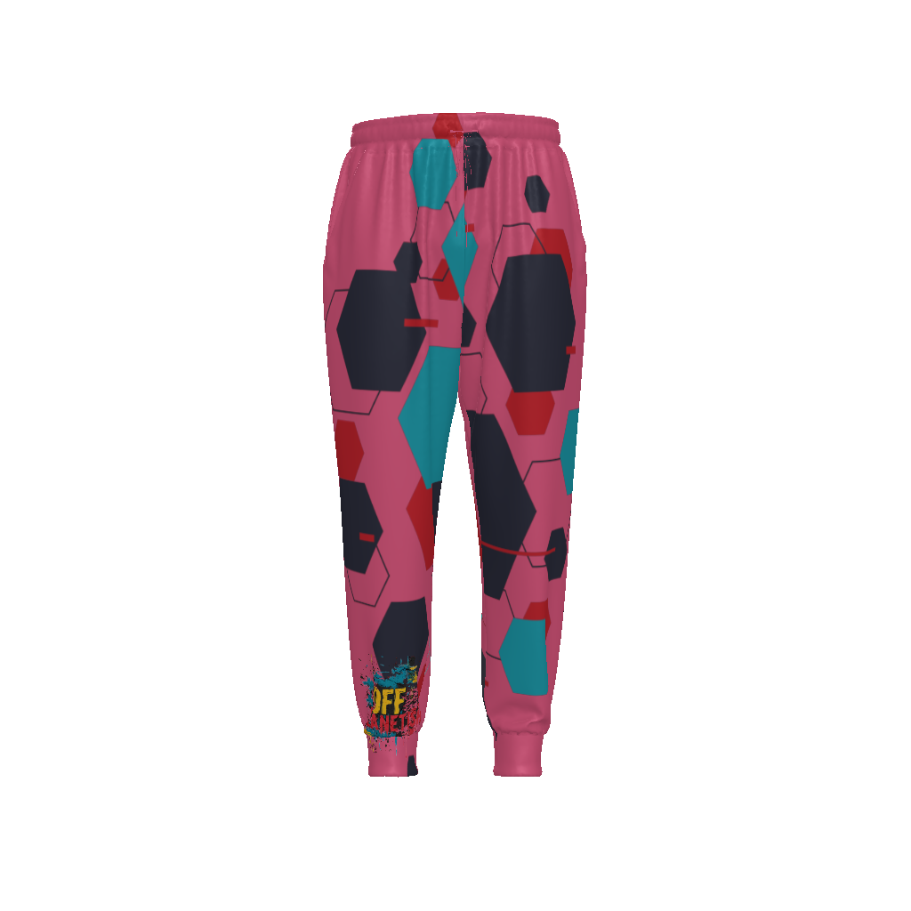 FROM "THE HOUSE OF OFFPLANETISH" THE ALIEN ART COLLECTION All-Over Print Unisex Drawstring Waist Joggers