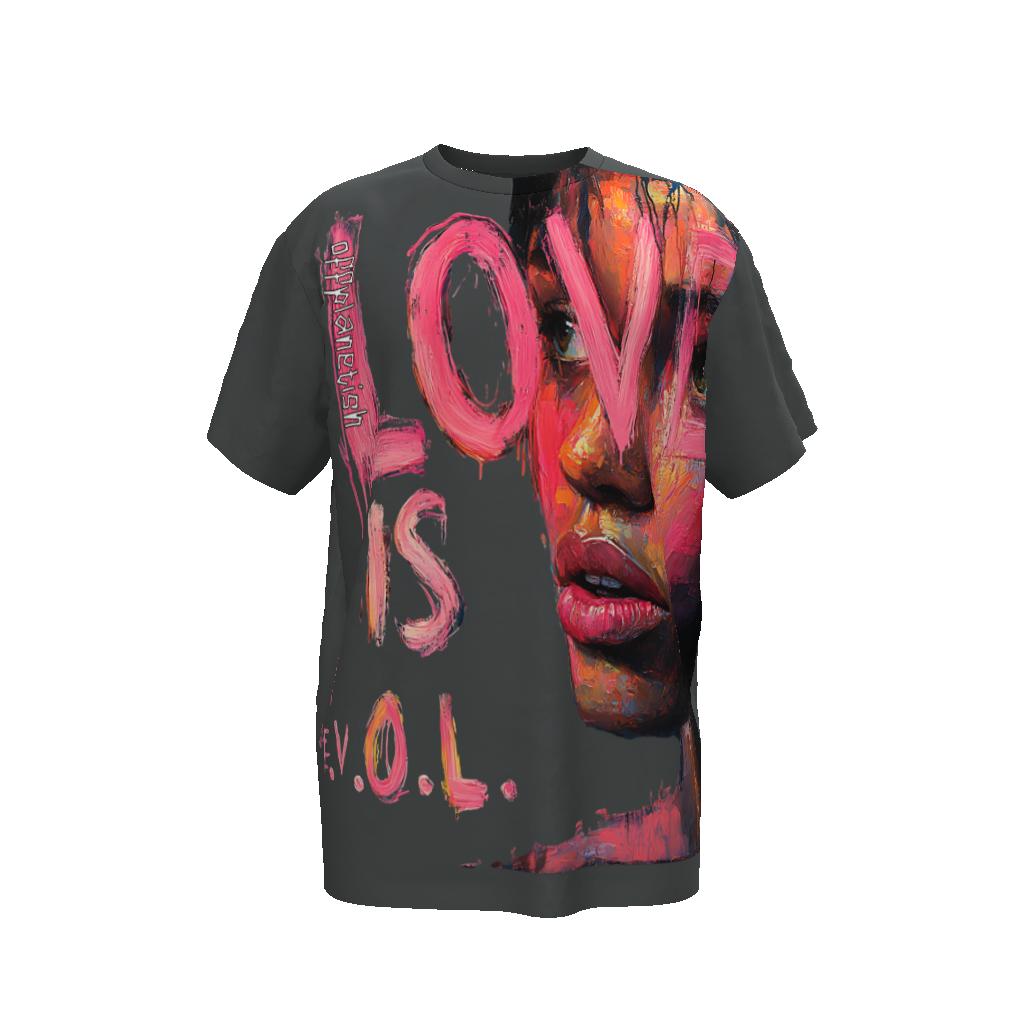 FROM "THE HOUSE OF OFFPLANETISH" THE E.V.O.L. Collection Streetwear All-Over Print Unisex Oversized T-Shirt